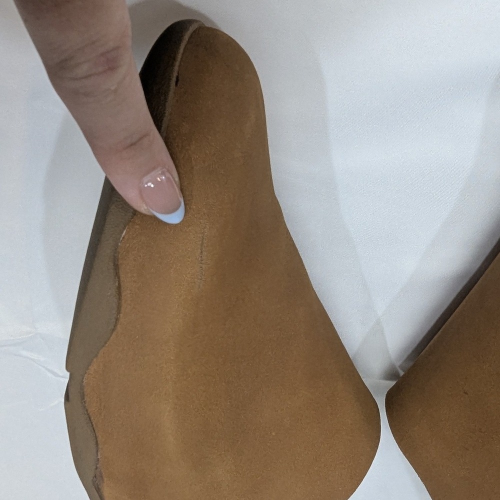 FitFlop Shuv Clogs Tan Nubuck Suede Minimalist Mules Size 11 - Picture 5 of 12